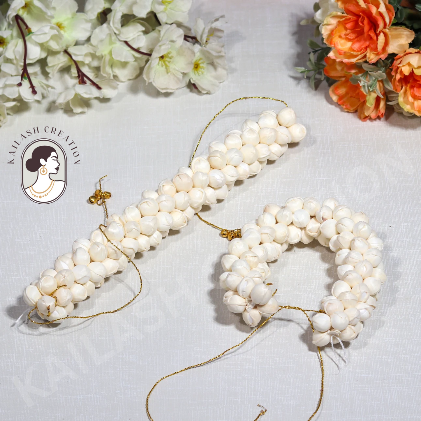 Artificial Jasmine Mogra Flower Hair Gajra Garland Juda Decoration Phool Gazra