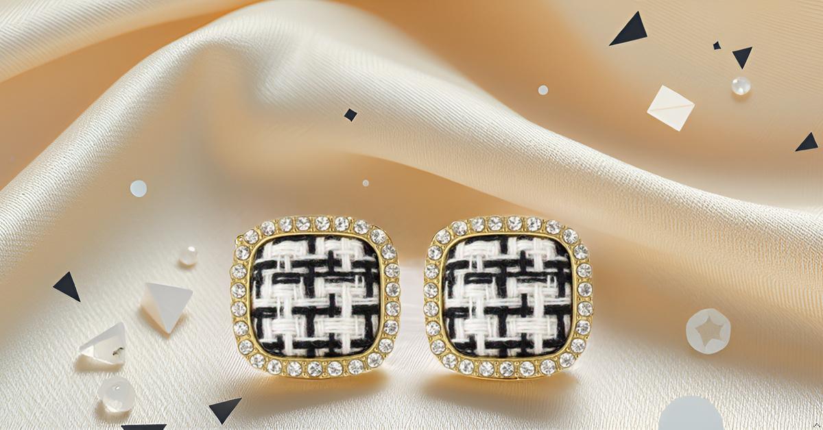 Vintage Diamond Romantic Korean Geometric Earrings for Women