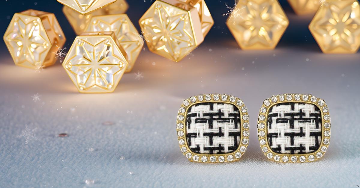 Vintage Diamond Romantic Korean Geometric Earrings for Women