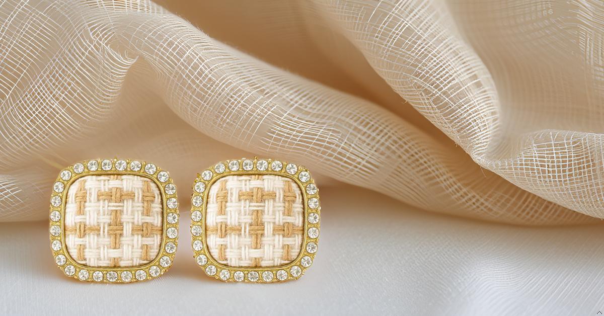 Vintage Diamond Romantic Korean Geometric Earrings for Women