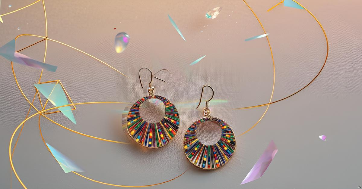 Multicolor Circular Woven Boho Hoop Earrings for Girls & Women