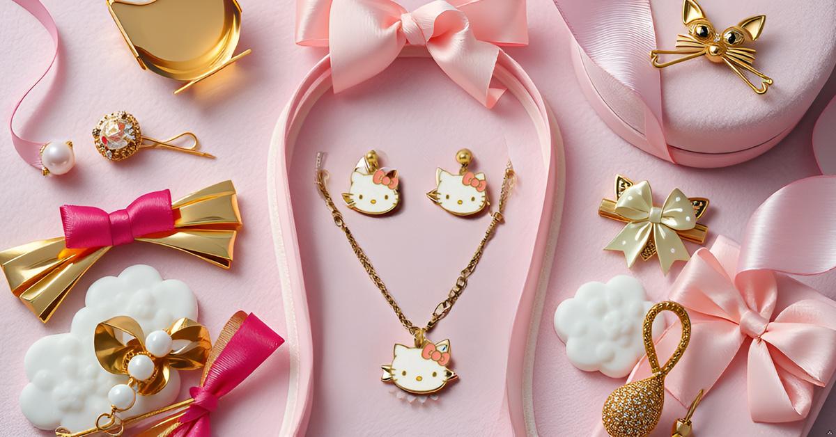 Adorable Cat Face Pendant Necklace & Earrings Set for Girls