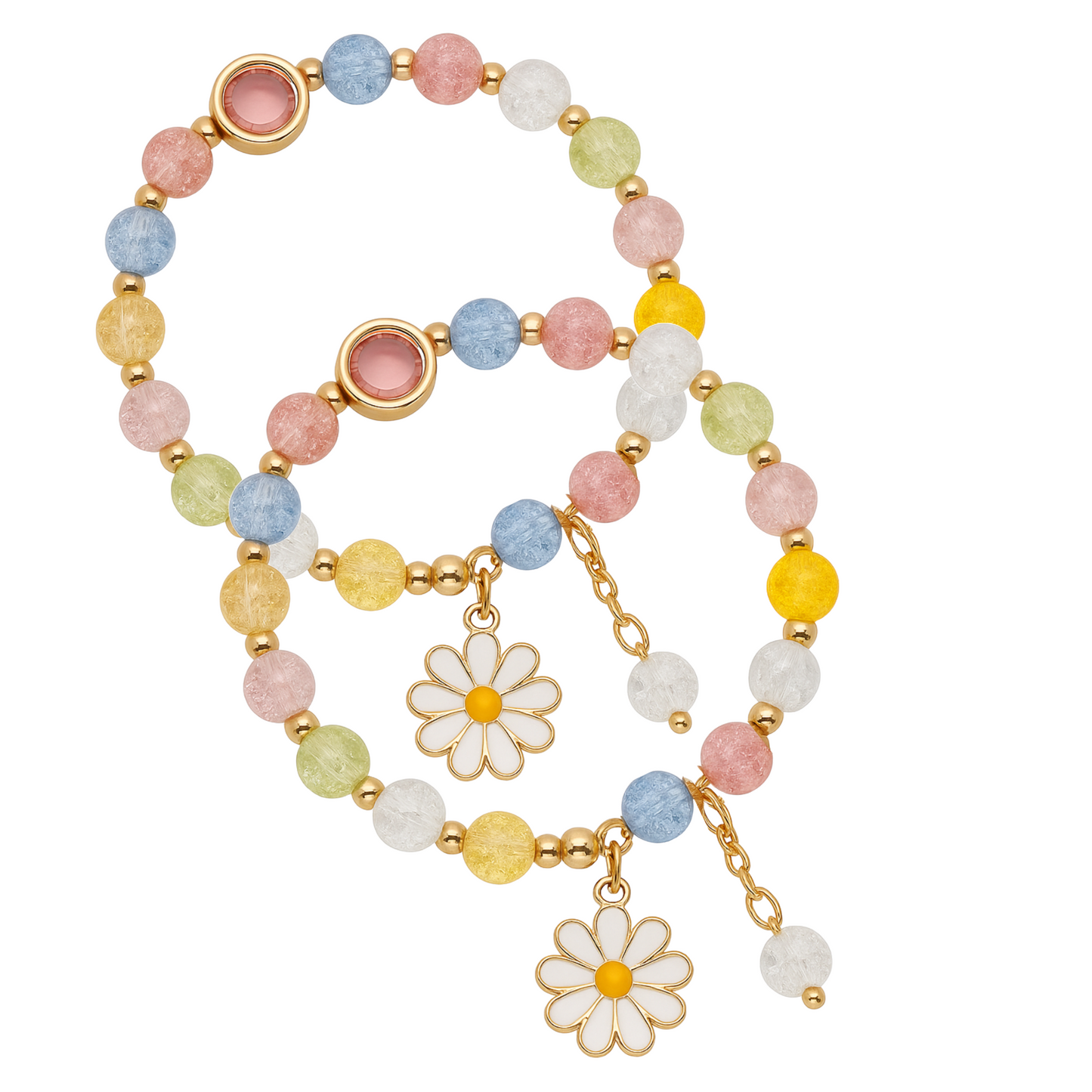 Beaded Flower Charm Bracelet for Girls & Women Stylish for Kids, Women & Gift Pack