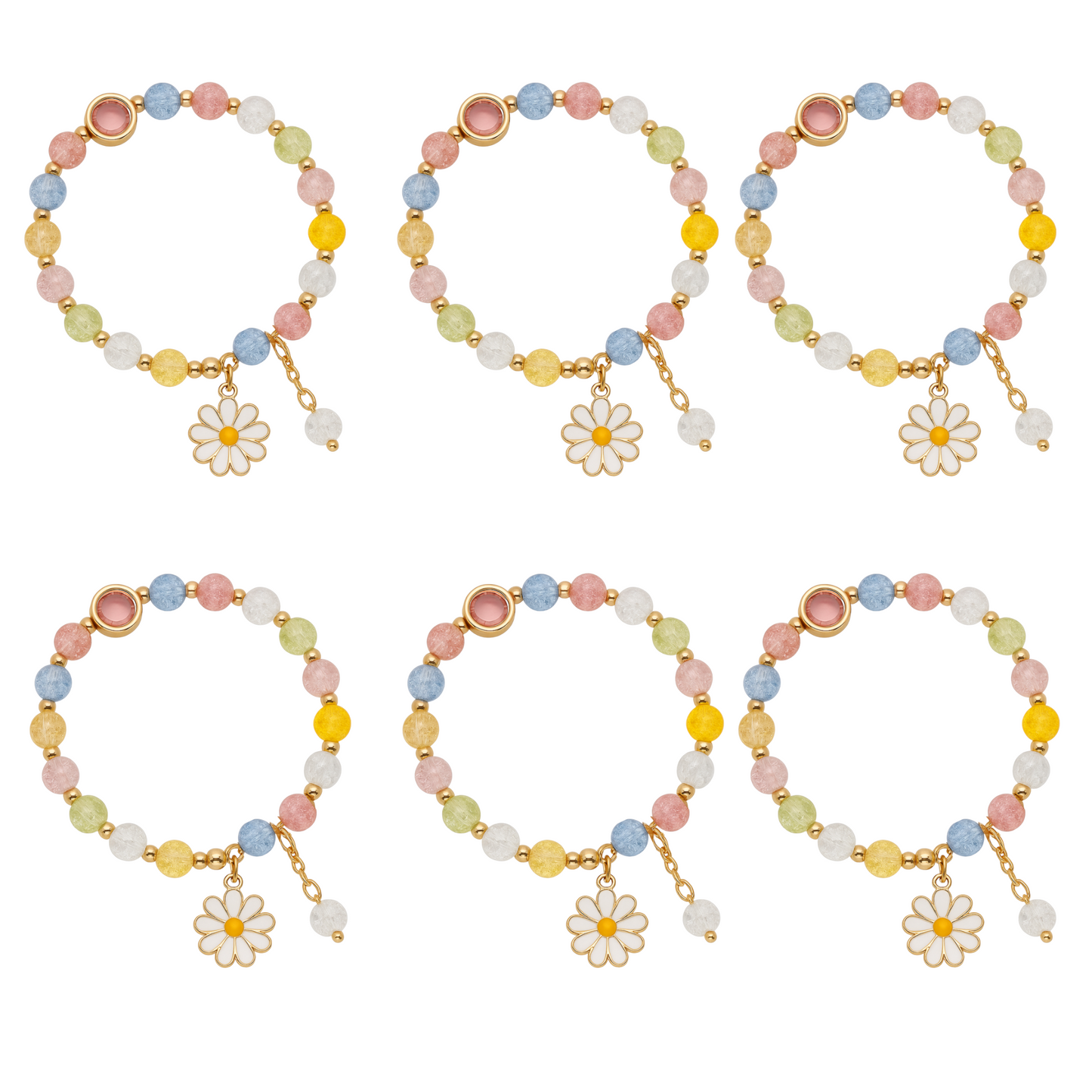 Beaded Flower Charm Bracelet for Girls & Women Stylish for Kids, Women & Gift Pack