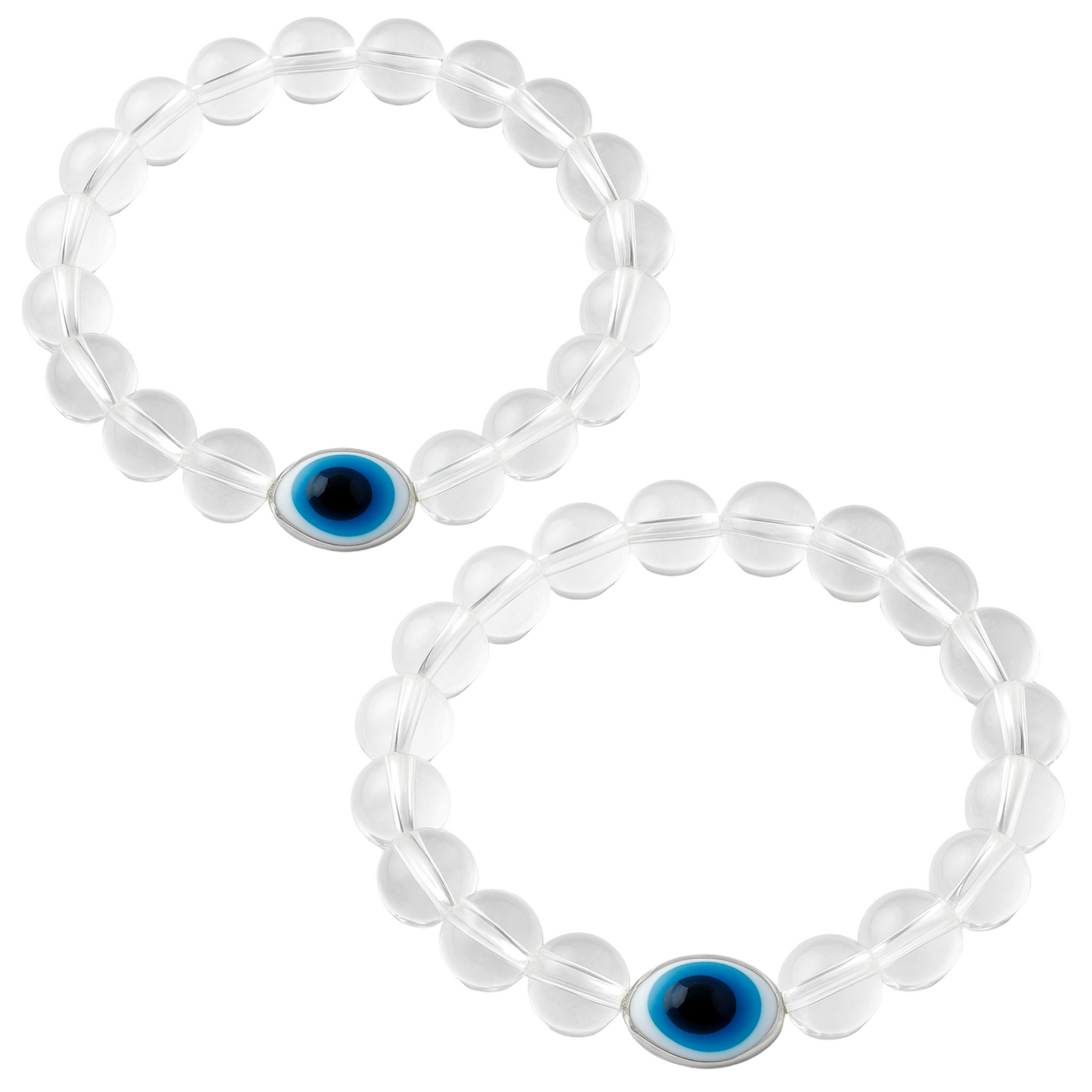 Transparent Evil Eye Bracelet Beads Set for Men & Women