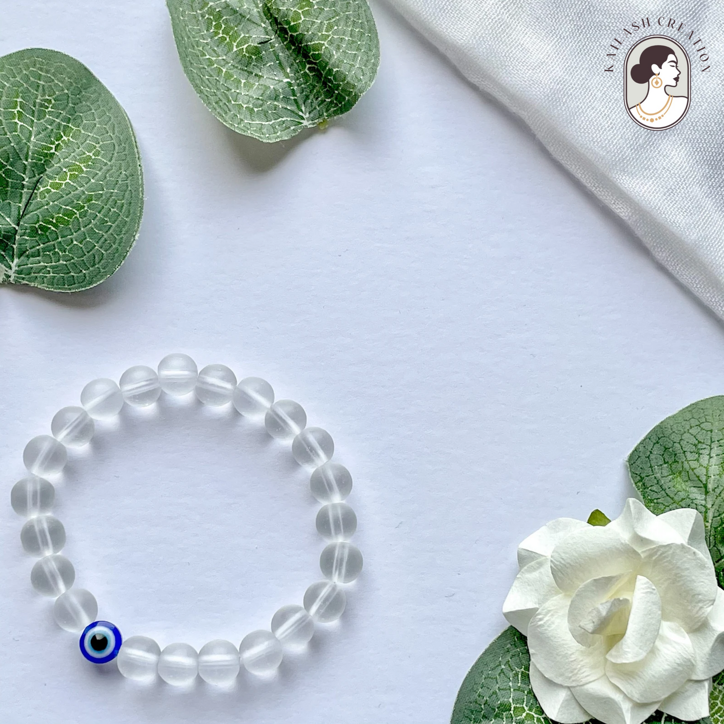 Transparent Evil Eye Bracelet Beads Set for Men & Women