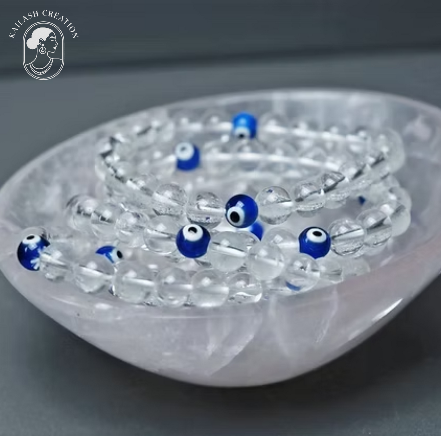 Transparent Evil Eye Bracelet Beads Set for Men & Women