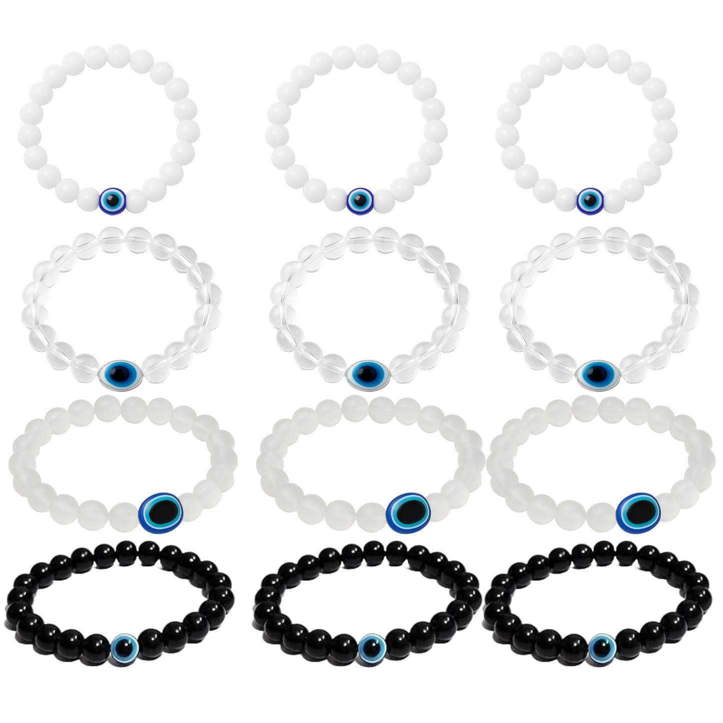 Multicolor Eye Bracelet Beads Set for Men Women Girls and Boys