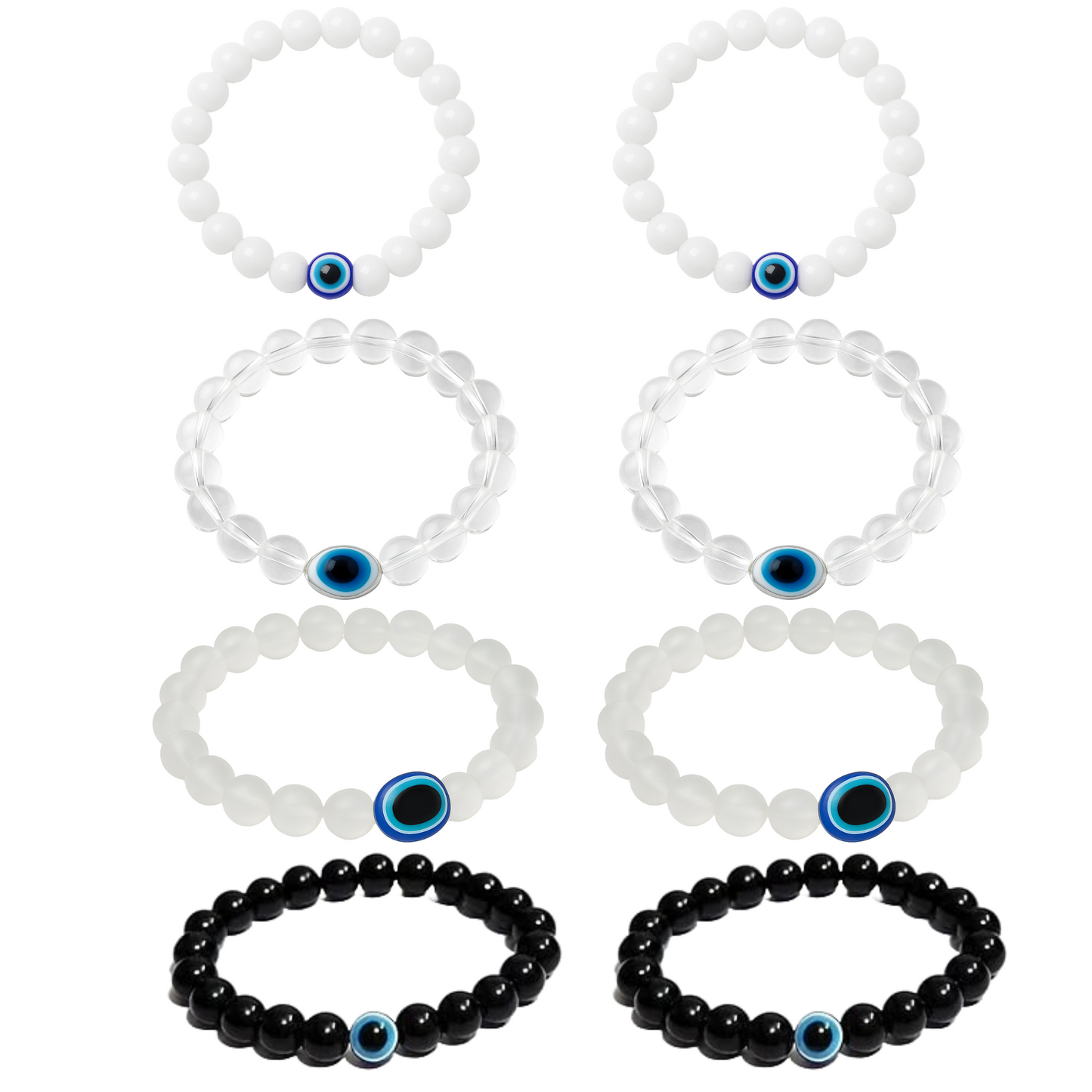 Multicolor Eye Bracelet Beads Set for Men Women Girls and Boys