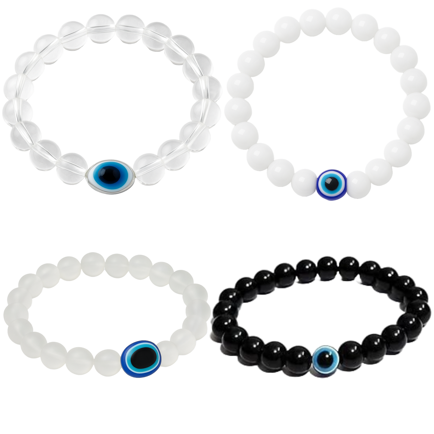 Multicolor Eye Bracelet Beads Set for Men Women Girls and Boys