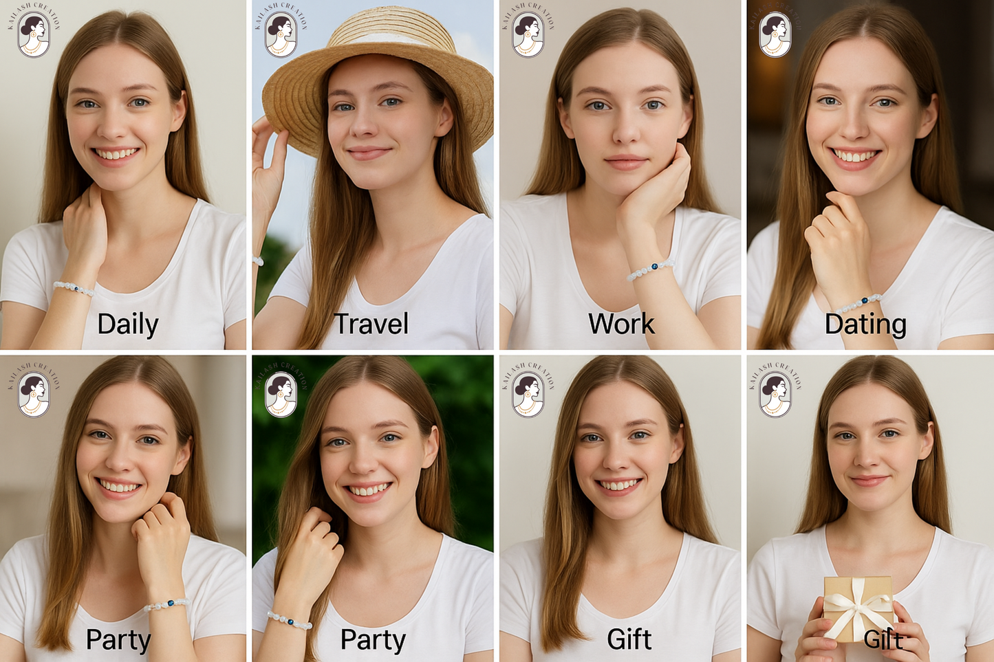 Multicolor Eye Bracelet Beads Set for Men Women Girls and Boys