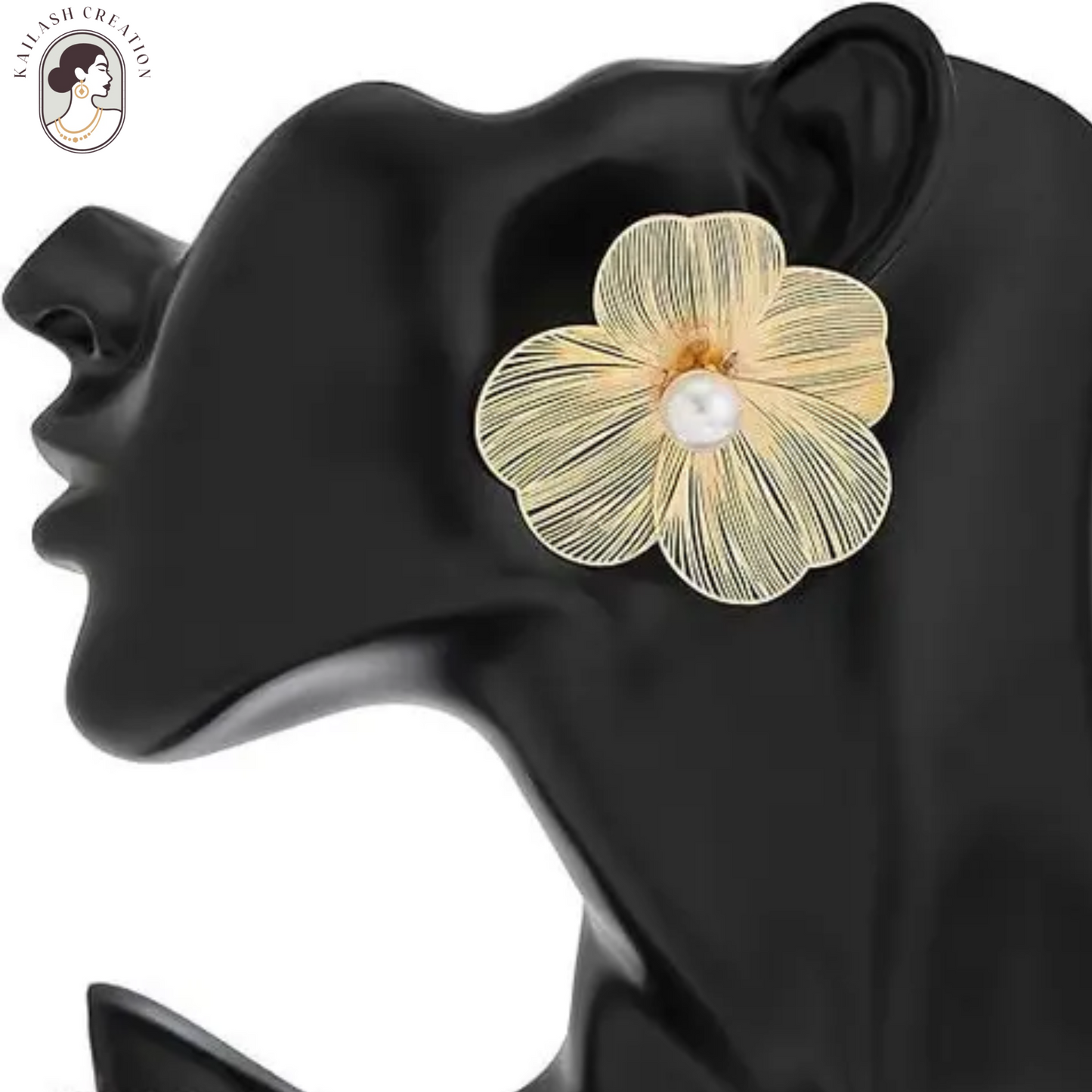 Floral Faux Pearl Earrings Set for Women
