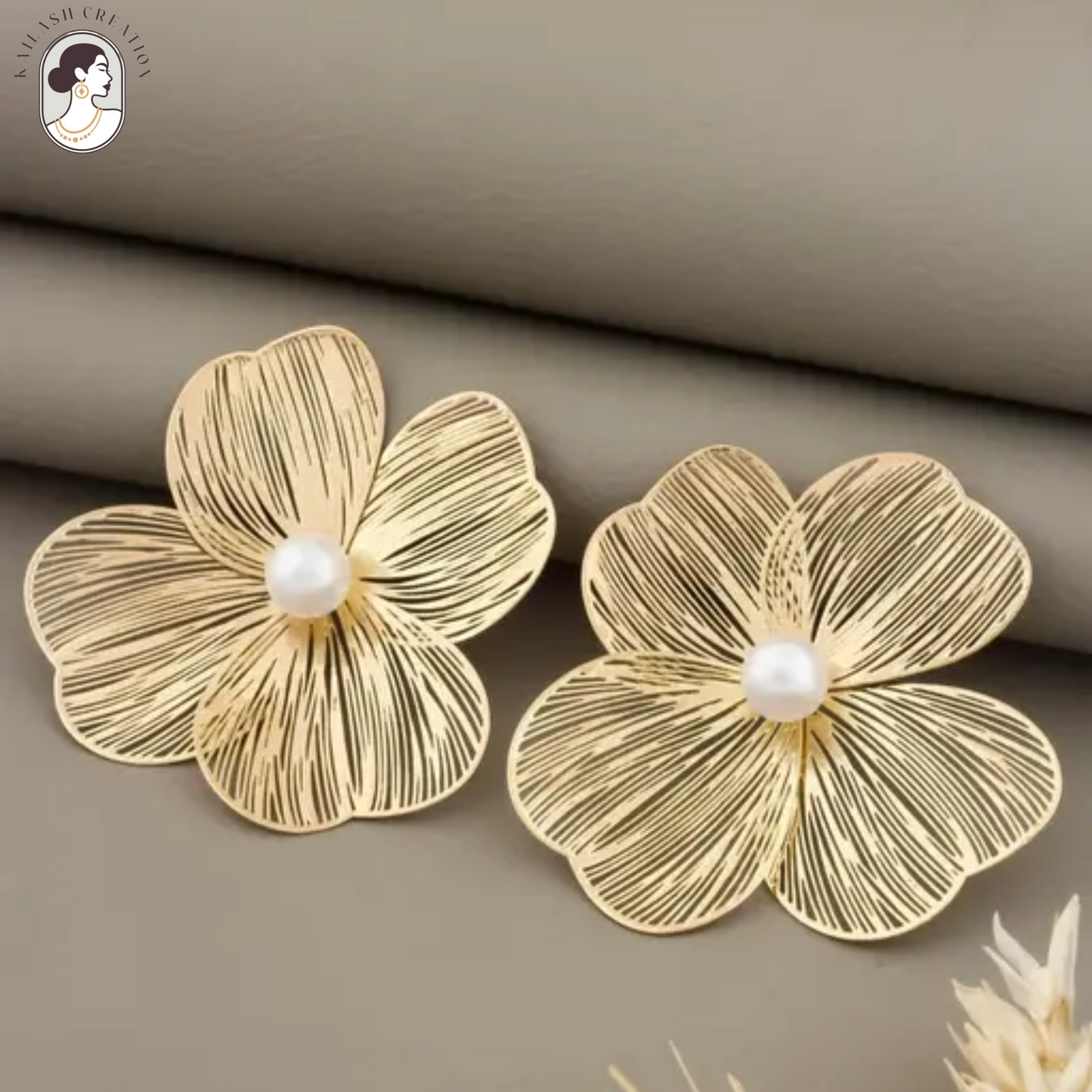 Floral Faux Pearl Earrings Set for Women