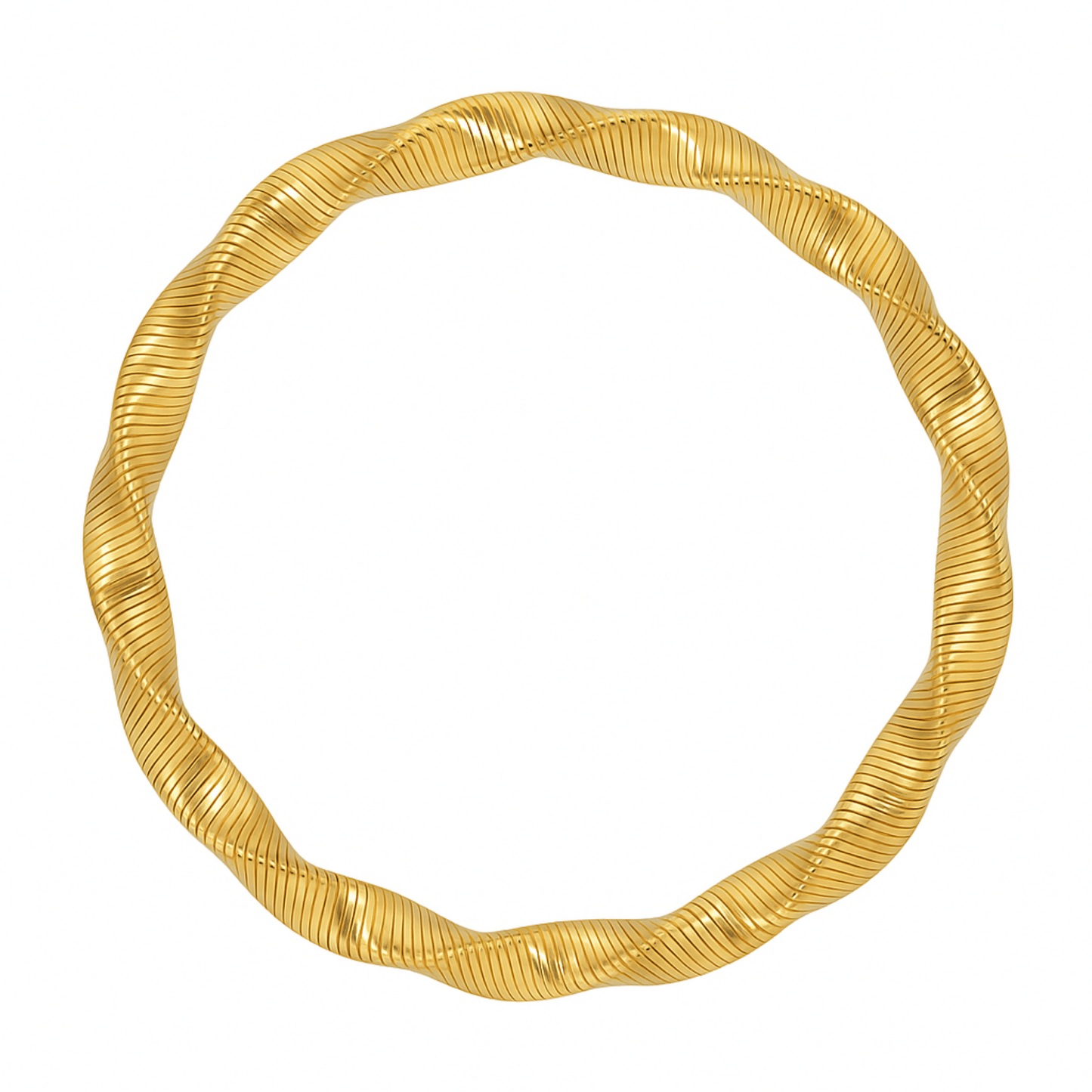 Stretchable Gold Plated Bracelet for Women
