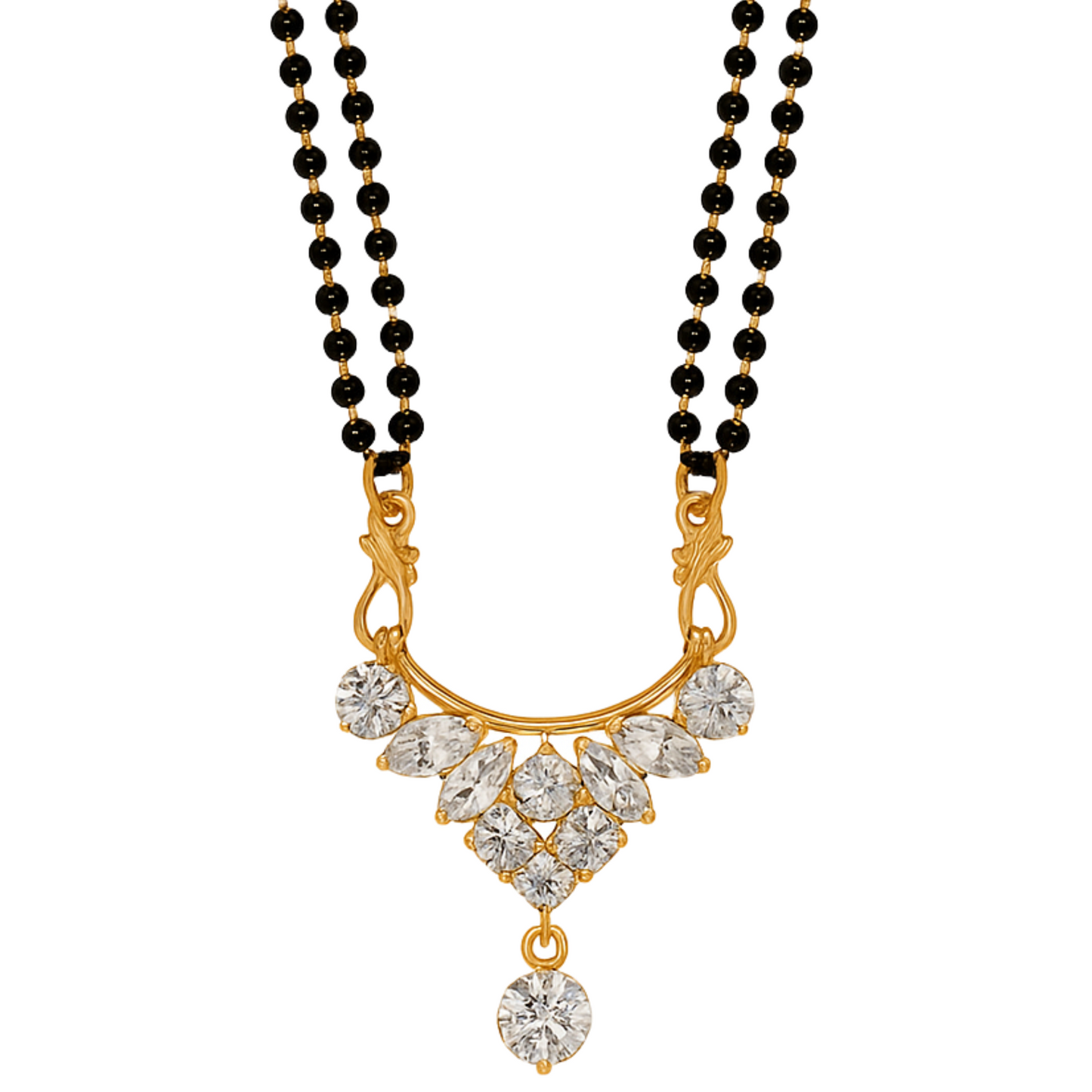 American Diamond Gold Plated Mangalsutra for Women
