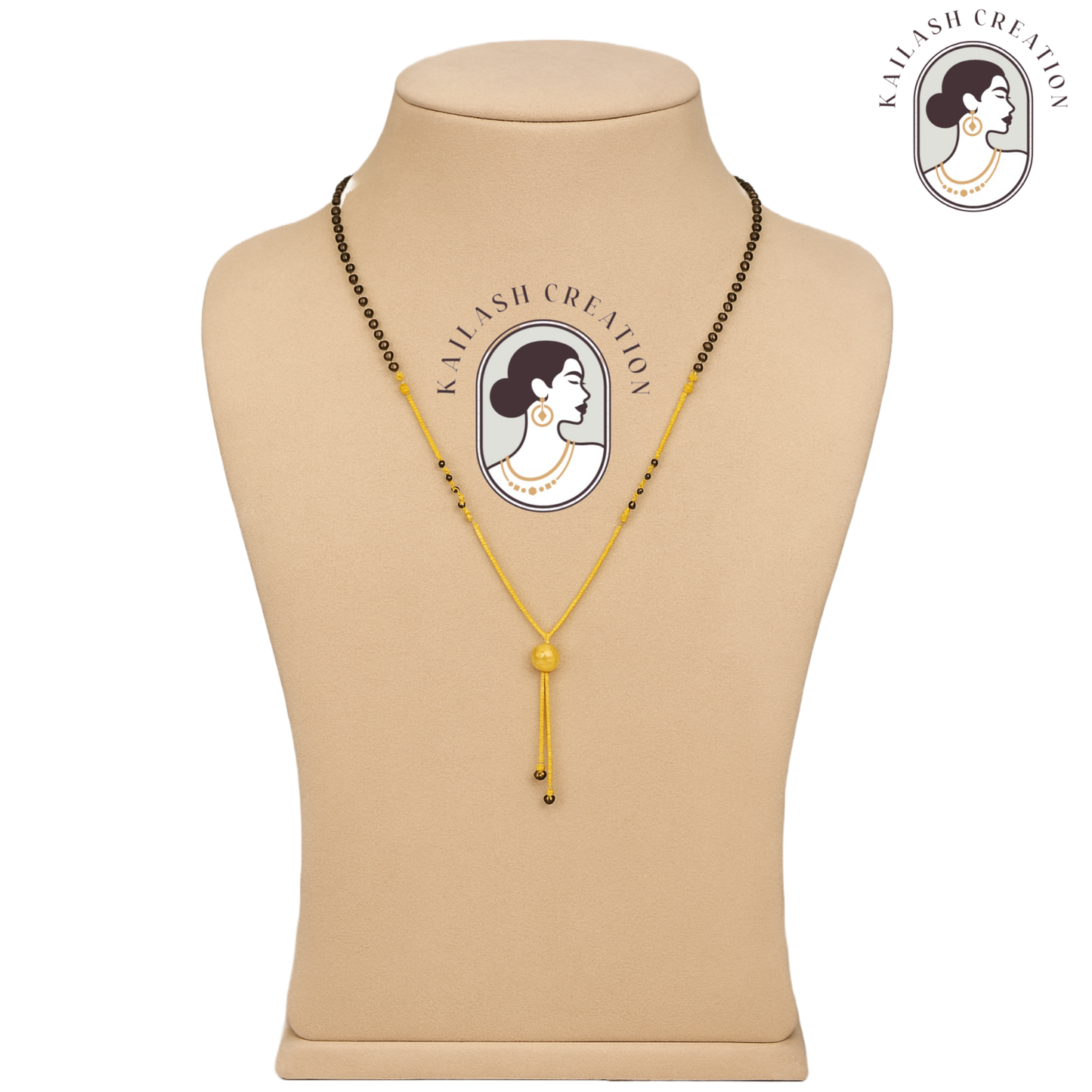South Indian Style Devika Gold-Plated Mangalsutra Necklace for Women