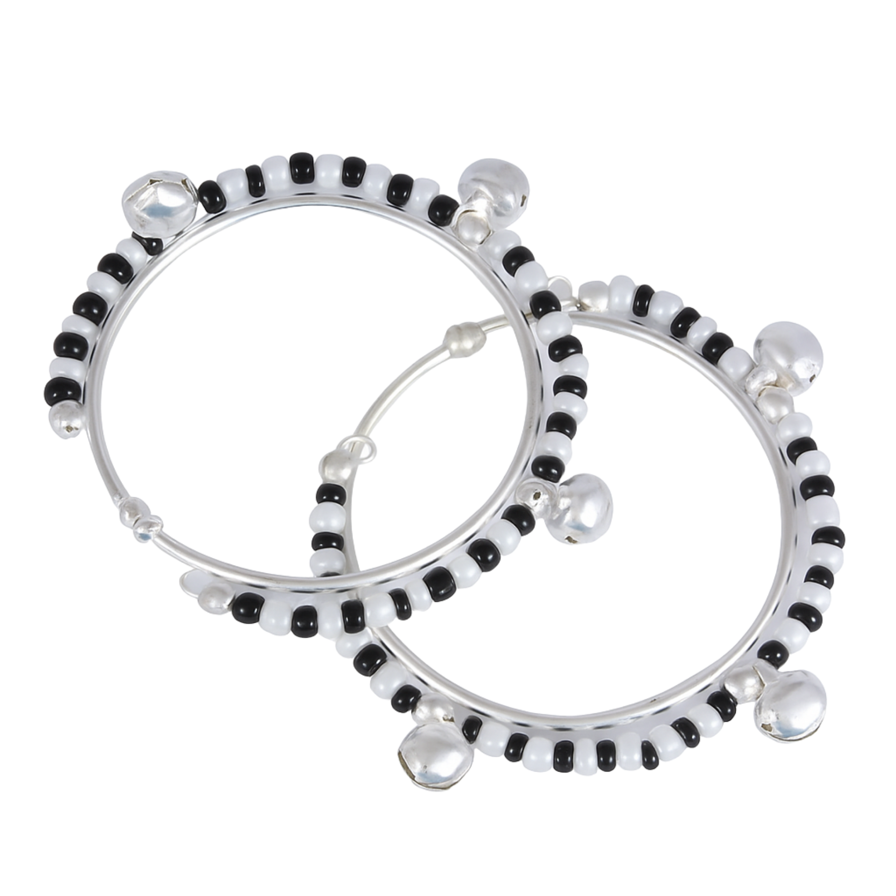 Baby Nazariya Bracelet Kada with Silver Ghungroo Charm – KAILASH