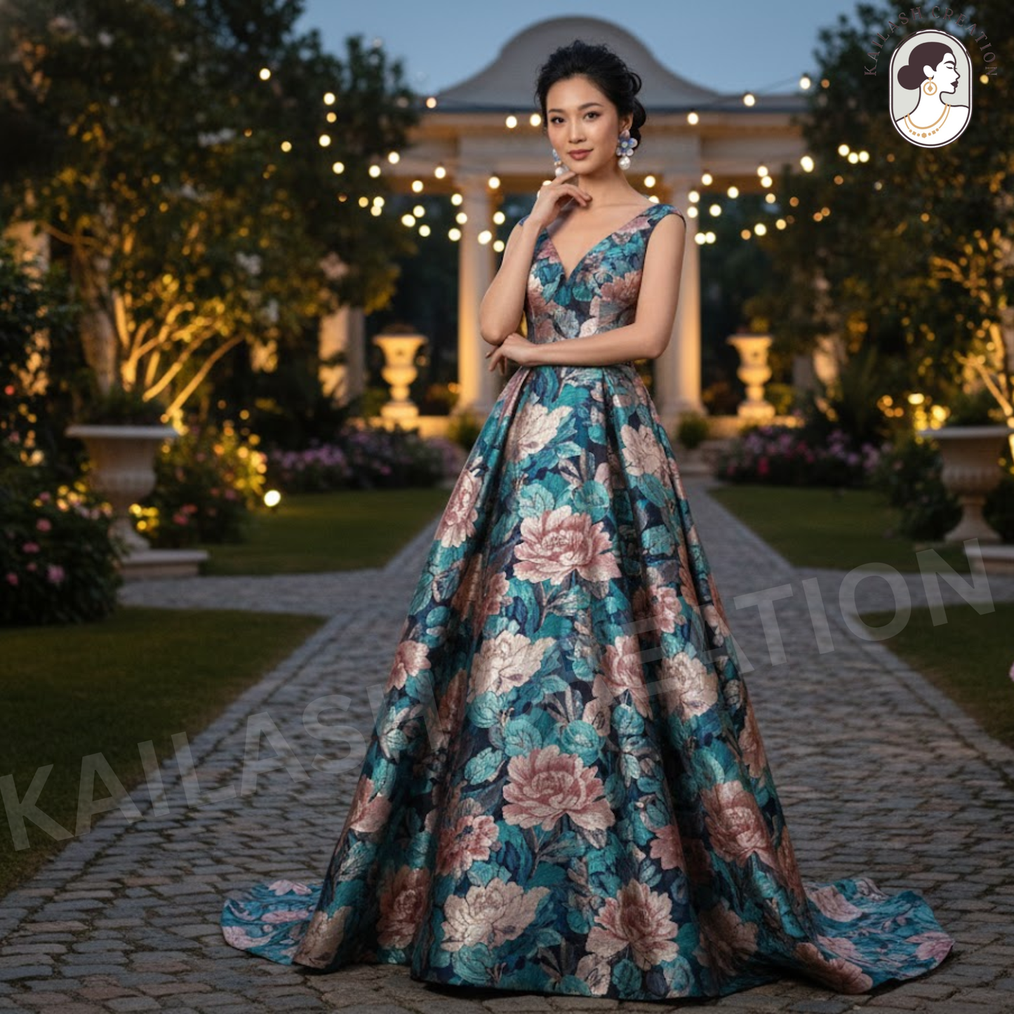 Floral Enamel Pearl Drop Earrings for Women & Girls Stylish