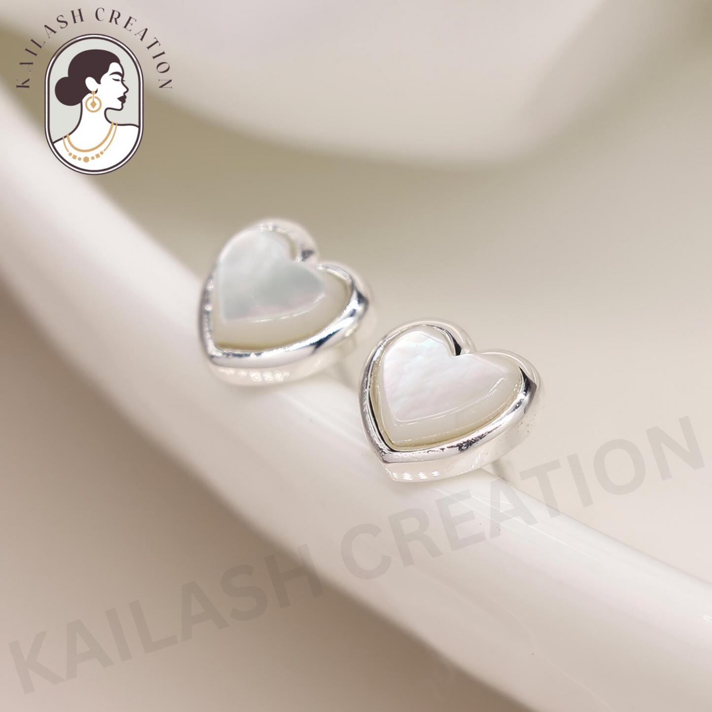 Heart Shape Stud Earrings for Women & Girls