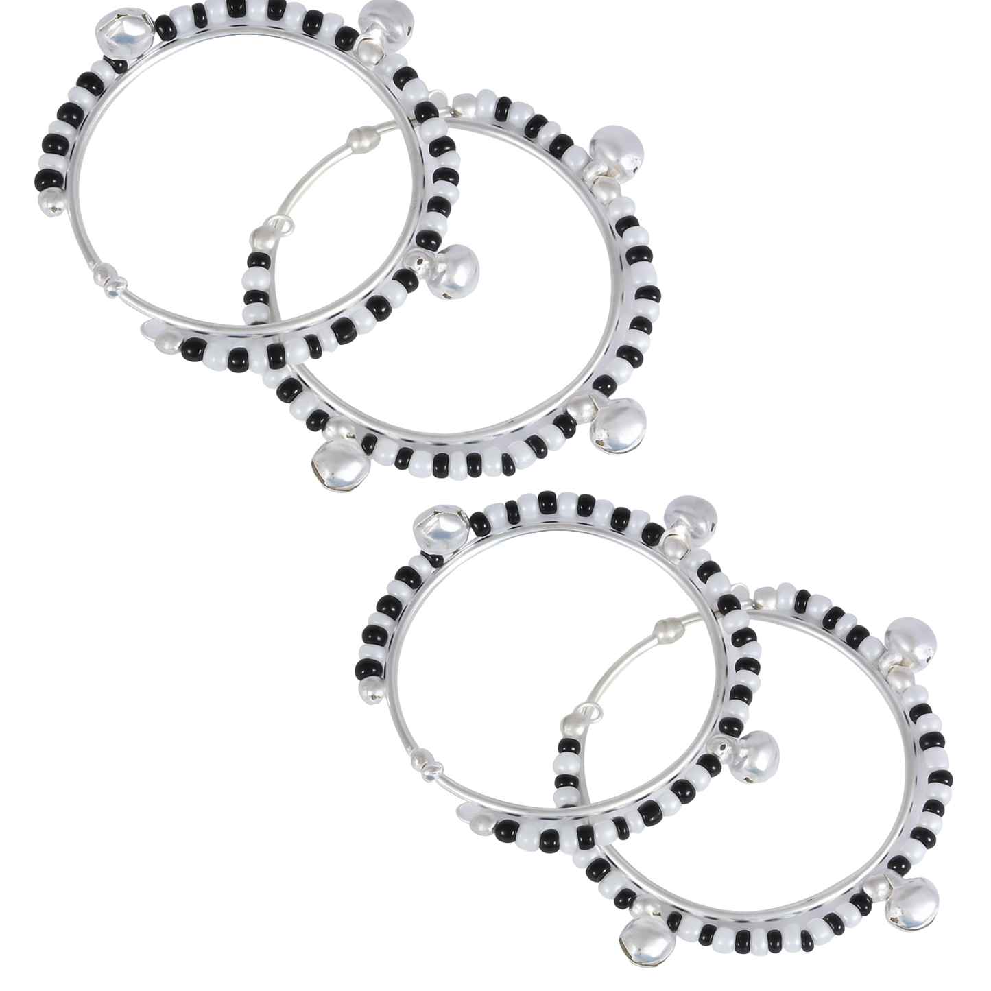 Baby Nazariya Bracelet Kada with Silver Ghungroo Charm