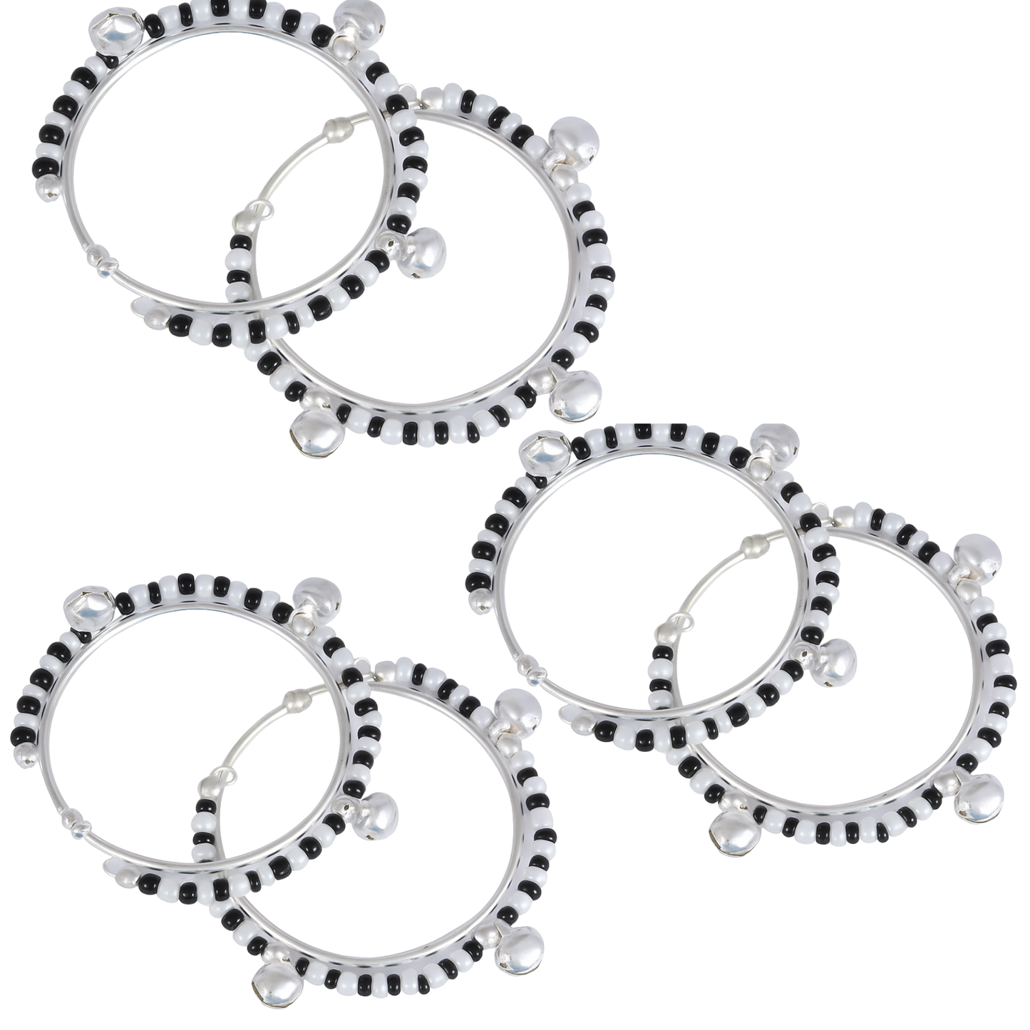 Baby Nazariya Bracelet Kada with Silver Ghungroo Charm