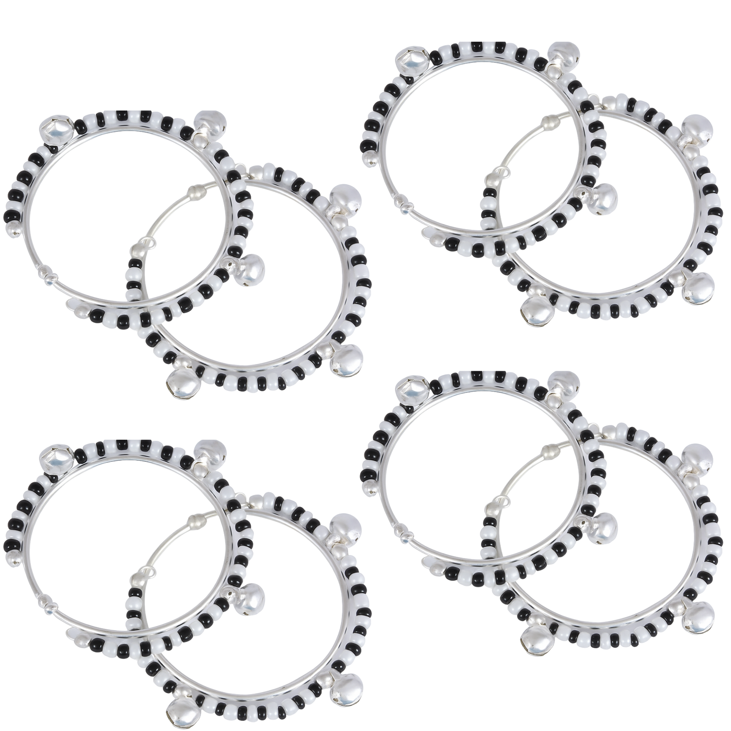 Baby Nazariya Bracelet Kada with Silver Ghungroo Charm