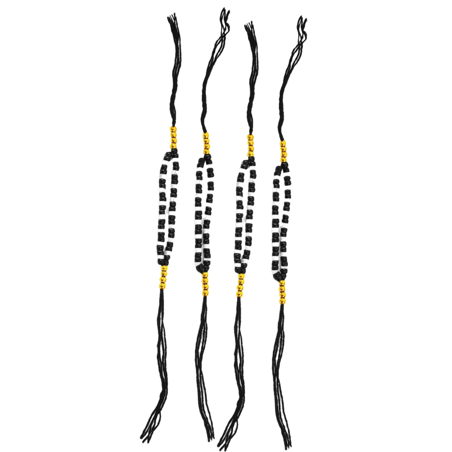 Black & White Beads Nazar Thread Bracelet for NewBorn and Toddler