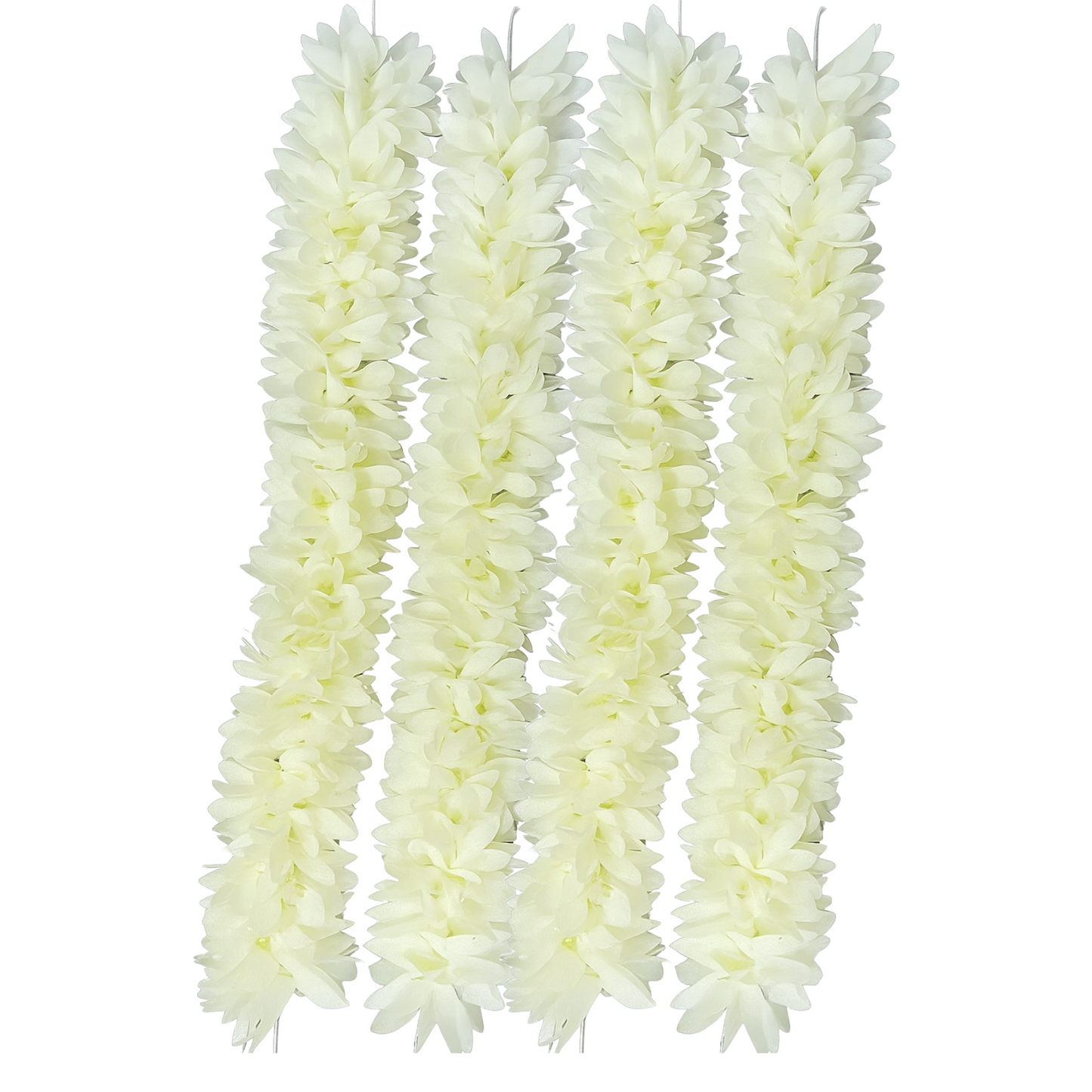 Reusable Artificial Mogra Flower Hair Gajra for Women - Off White - 15 Inches