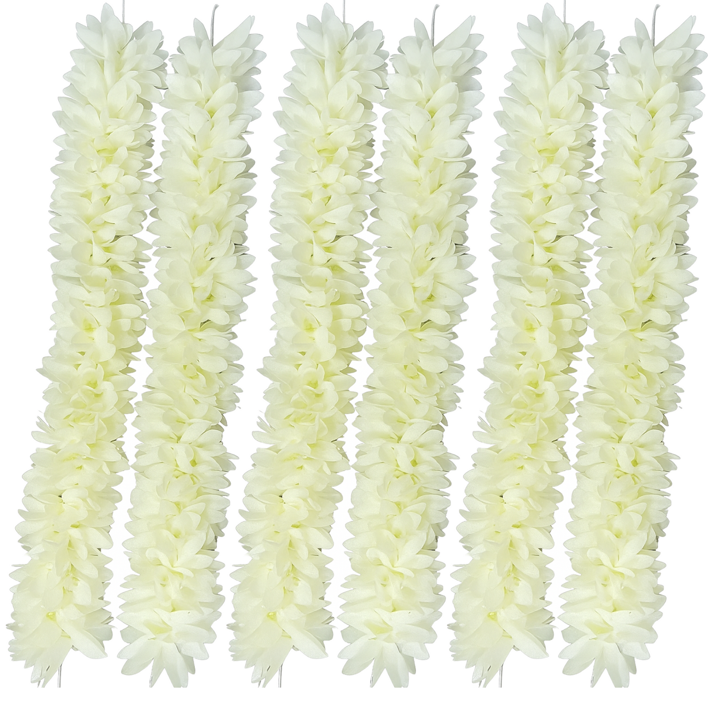 Reusable Artificial Mogra Flower Hair Gajra for Women - Off White - 15 Inches