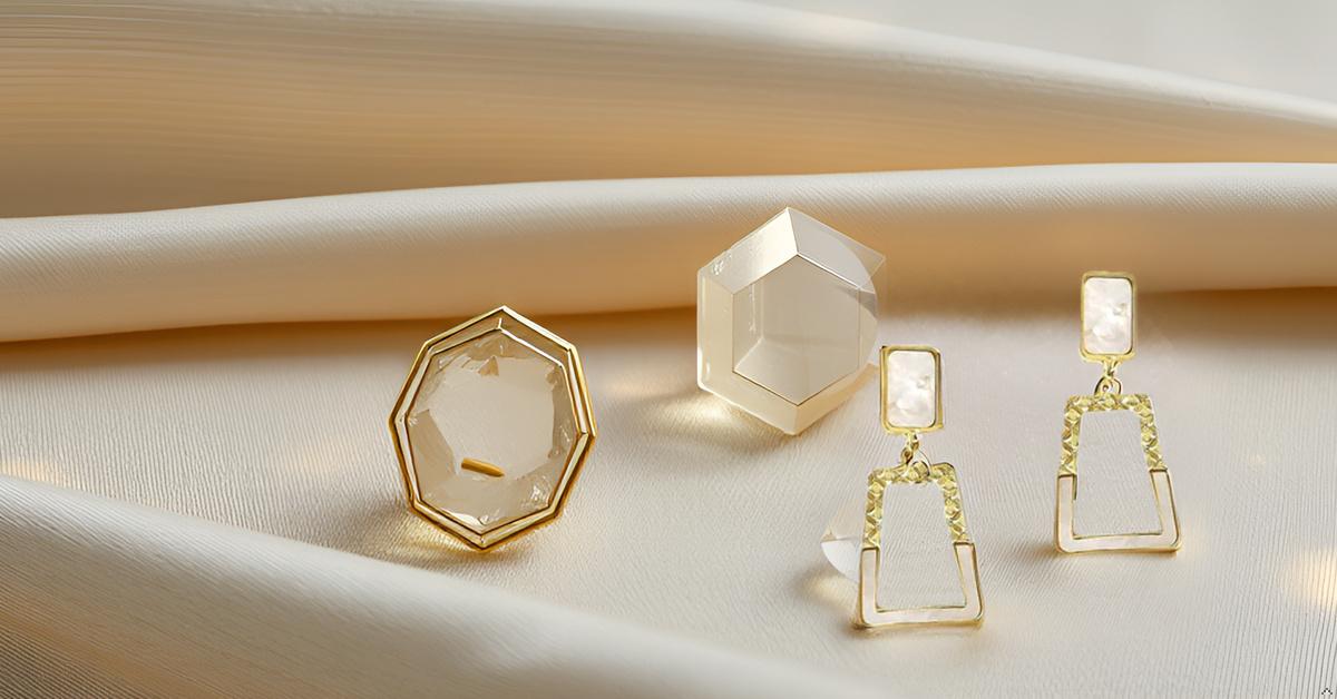 Minimalist White Cutout Geometric Dangle Earrings for Girls & Women