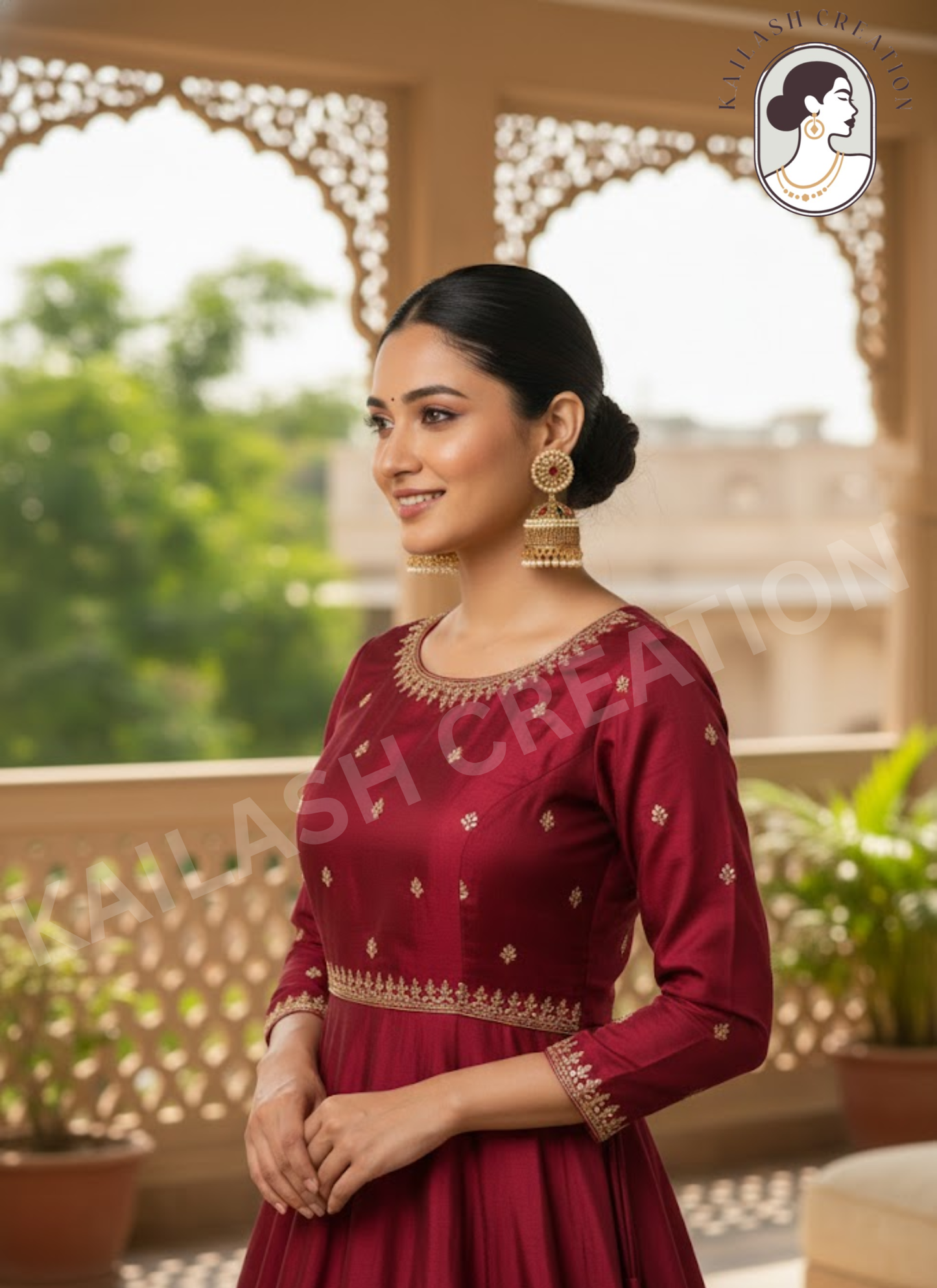 Rajwadi Pearl Jhumka Earrings for Women Stylish