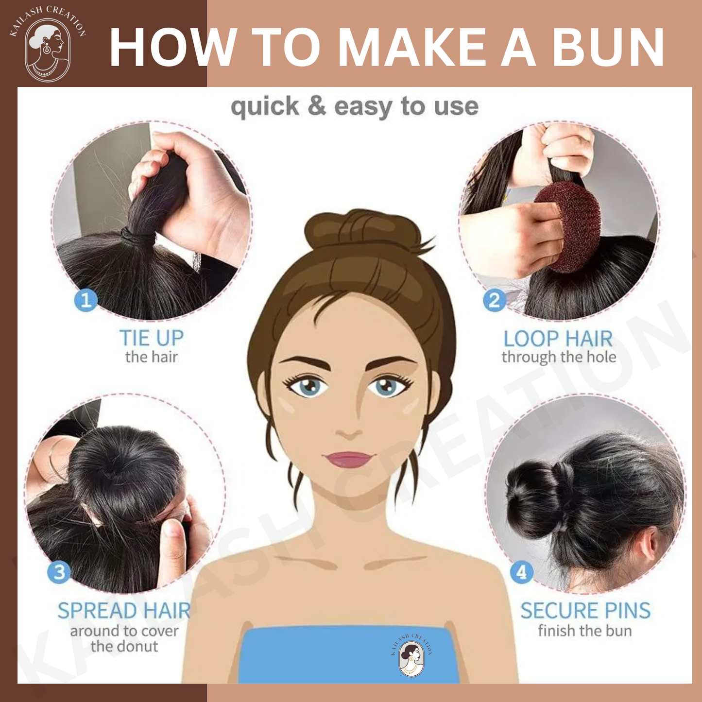 Donut Hair Bun Maker for Women and Girls