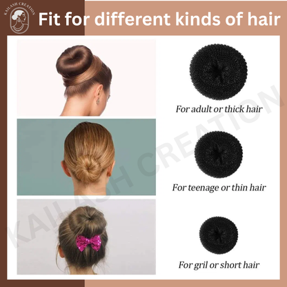 Donut Hair Bun Maker for Women and Girls