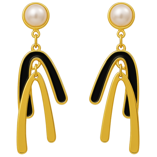 K-Pop Inspired  Elegant & Luxurious Pearl Tassel Long Drop Earrings for Women