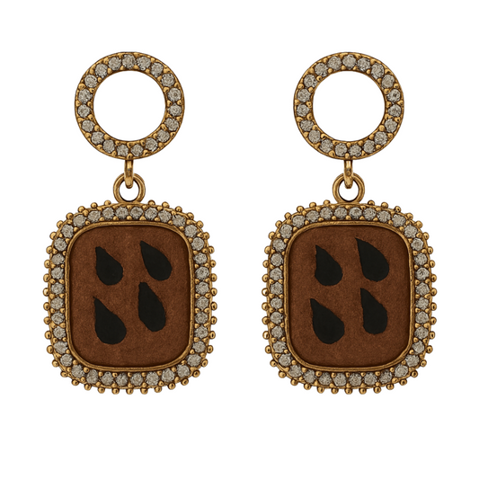 Vintage Glam Square Drop Earrings for Women & Girls