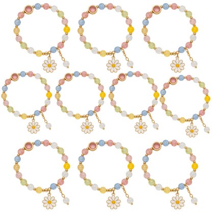 Beaded Flower Charm Bracelet for Girls & Women Stylish for Kids, Women & Gift Pack