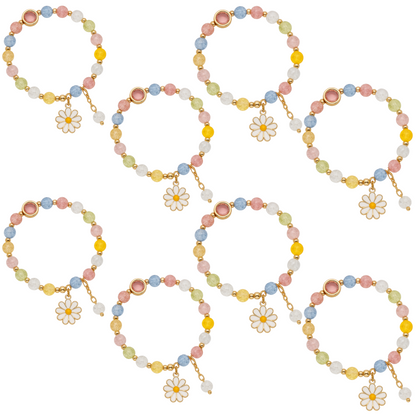 Beaded Flower Charm Bracelet for Girls & Women Stylish for Kids, Women & Gift Pack