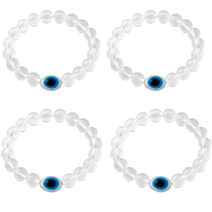 Transparent Evil Eye Bracelet Beads Set for Men & Women