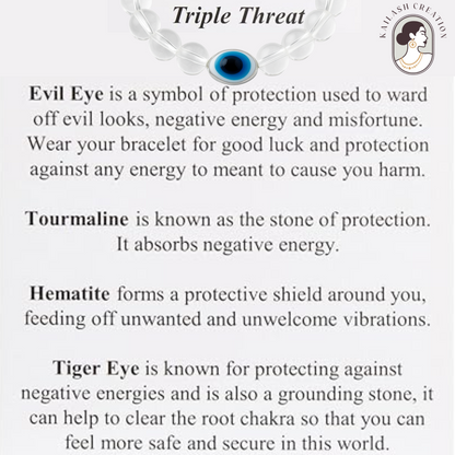 Transparent Evil Eye Bracelet Beads Set for Men & Women
