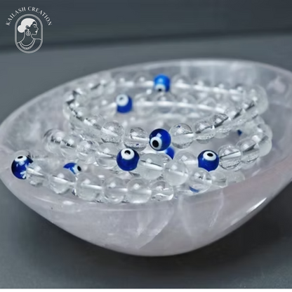 Transparent Evil Eye Bracelet Beads Set for Men & Women