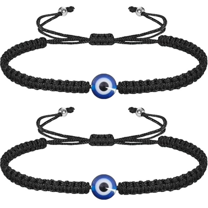 Macrame Design Handmade Adjustable Black Thread Nazariya Bracelet for Protection & Good Luck