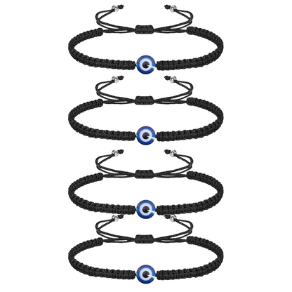 Macrame Design Handmade Adjustable Black Thread Nazariya Bracelet for Protection & Good Luck