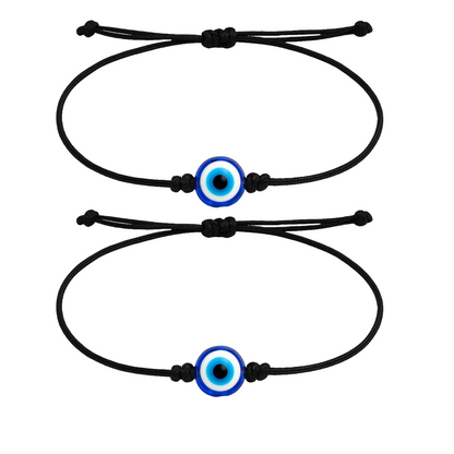 Handmade Adjustable Black Thread Nazariya Bracelet for Protection and Good Luck
