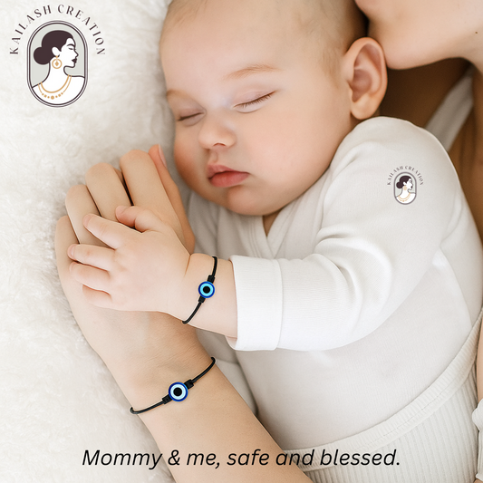 Handmade Adjustable Black Thread Nazariya Bracelet for Protection and Good Luck
