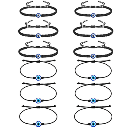 Set of Handmade Adjustable Black Thread Nazariya Bracelet for Protection and Good Luck (Copy)