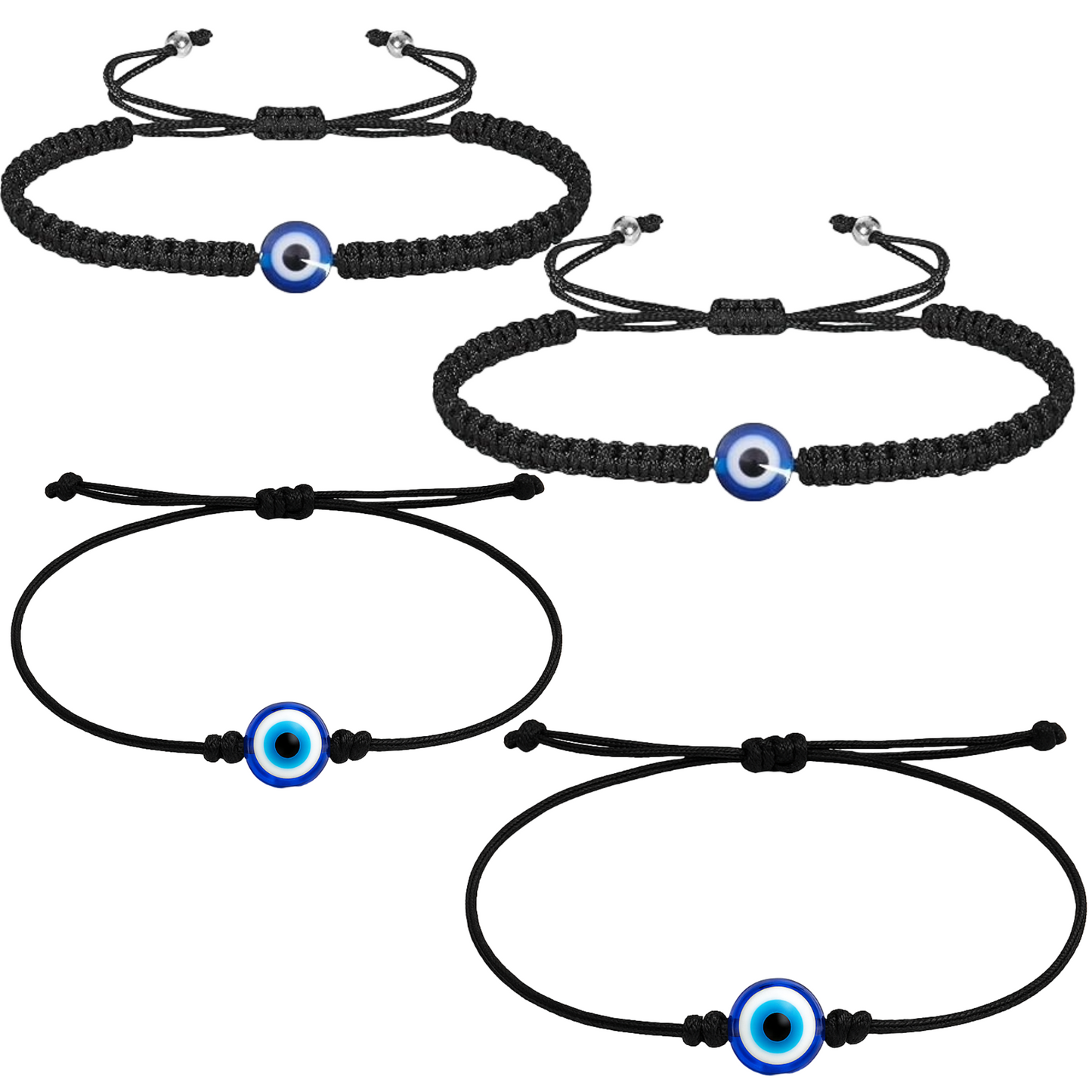 Set of Handmade Adjustable Black Thread Nazariya Bracelet for Protection and Good Luck (Copy)