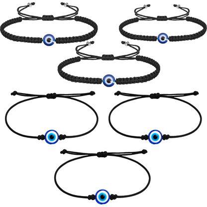 Set of Handmade Adjustable Black Thread Nazariya Bracelet for Protection and Good Luck (Copy)