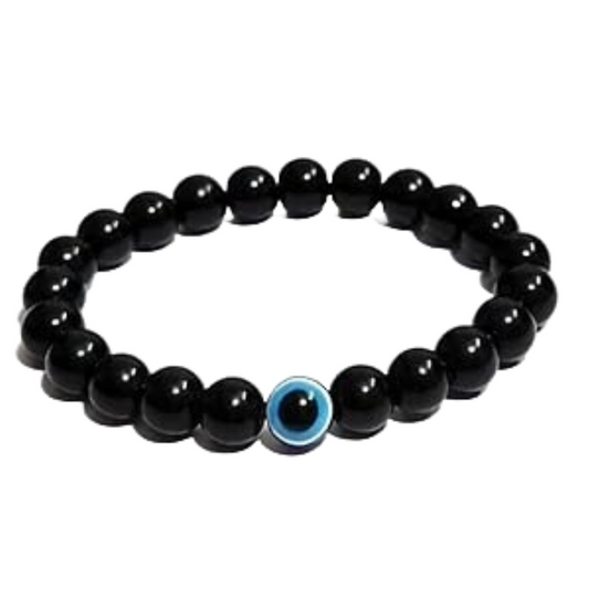 Black Evil Eye Bracelet Beads Set for Men & Women