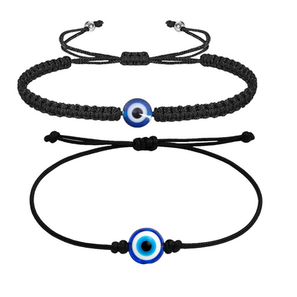 Set of Handmade Adjustable Black Thread Nazariya Bracelet for Protection and Good Luck (Copy)