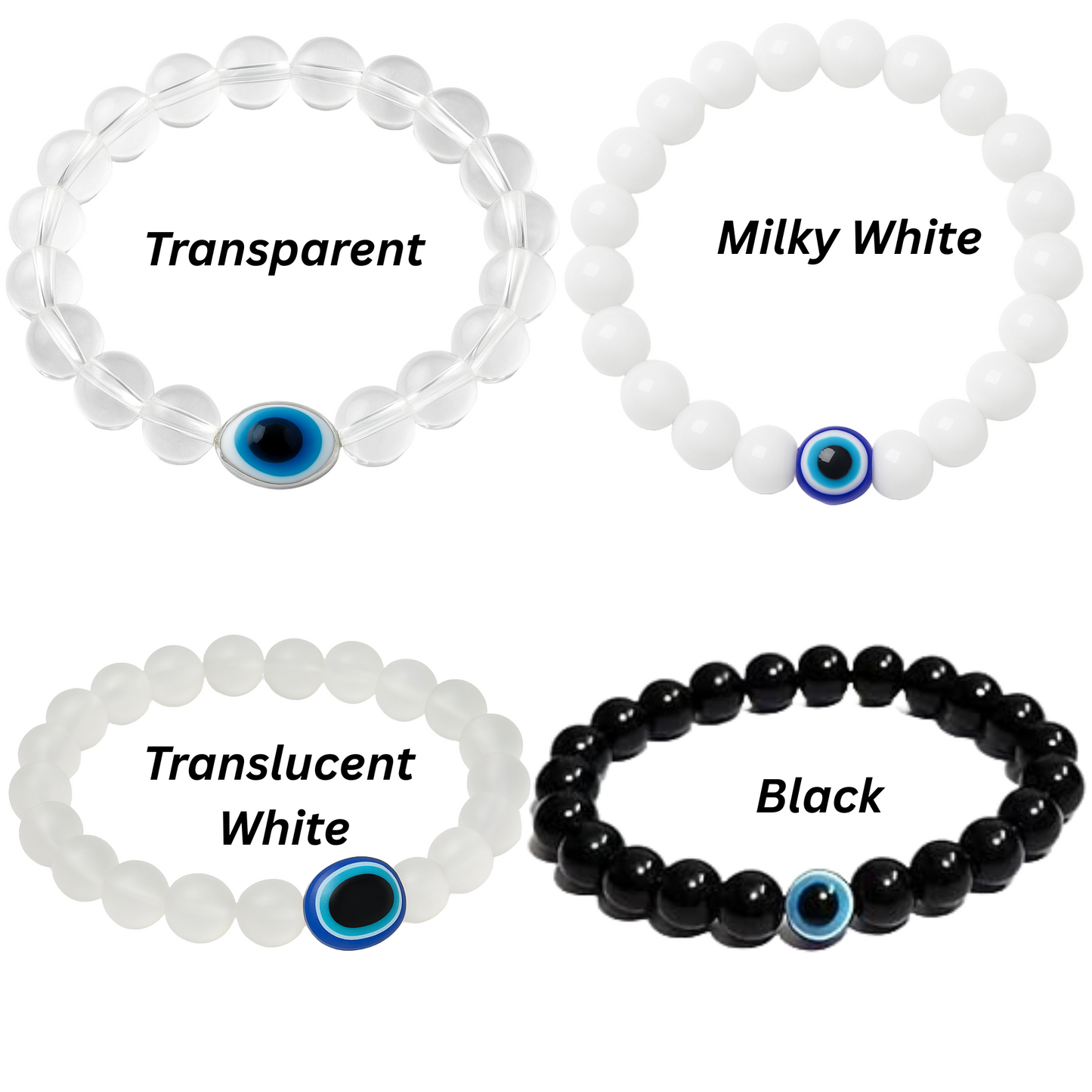 Multicolor Eye Bracelet Beads Set for Men Women Girls and Boys
